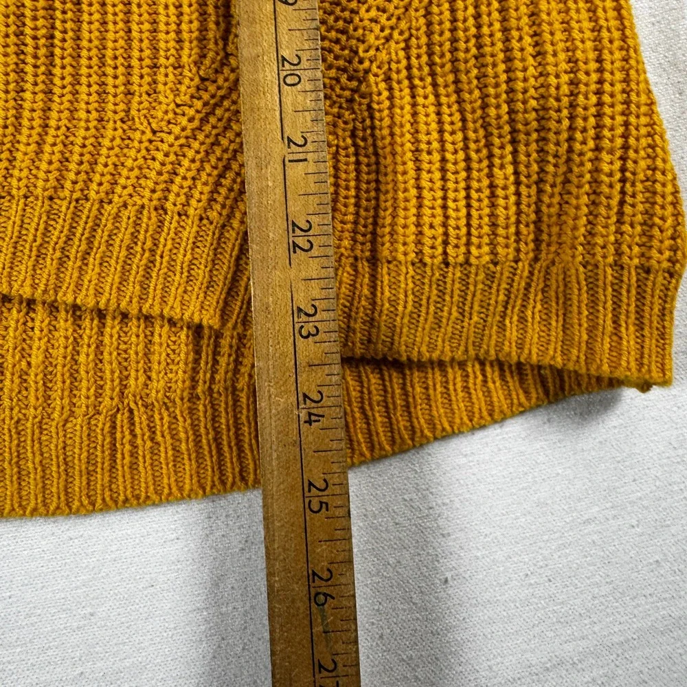 Old‎ Navy Womens Sweater Ribbed Knit Mock Neck Mustard Yellow Size M Pullover